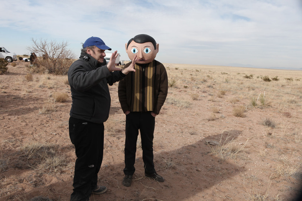 ‘Frank’ Director Lenny Abrahamson. Producers Ed Guiney, David Barron & Stevie Lee. Cast Michael Fassbender, Domnhall Gleeson, Maggie Gyllenhaal, Scoot McNairy, Francois Civil & Carla Azar. Element Pictures & Film Four.